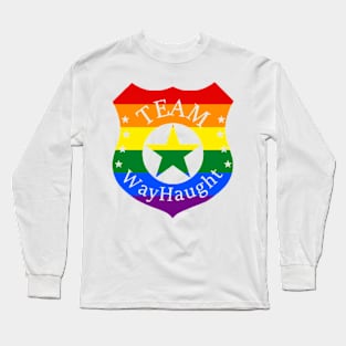 Team Wayhaught badge from Wynonna Earp - rainbow Long Sleeve T-Shirt